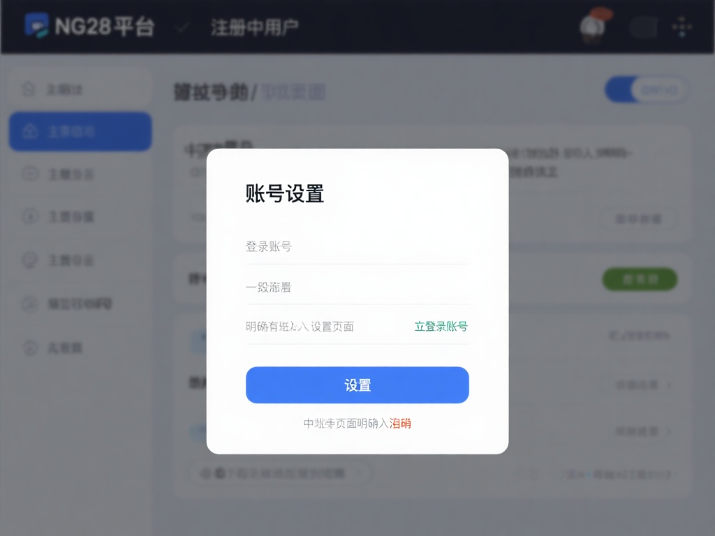 登录账号，进入设置页面
在NG28平台注册的用户